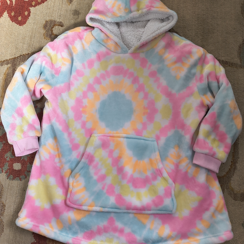 Fashion Bug Tie-Dye Hoodie - Pink, Blue, Yellow